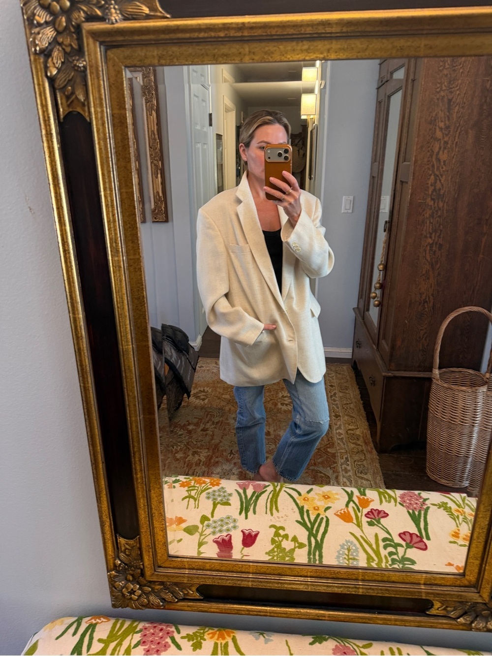 Haggar Cream Blazer